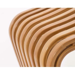 Sgabello da bagno in bamboo naturale 46x31x46 cm