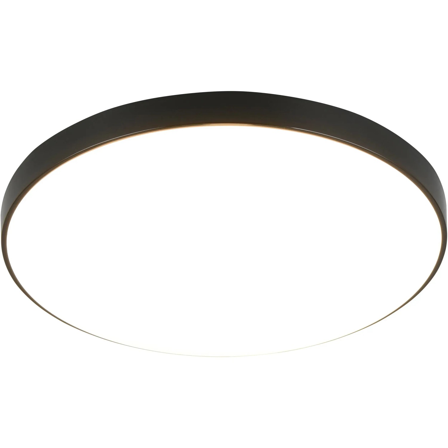 Plafoniera LED nera Spica, forma rotonda, design moderno per interni.