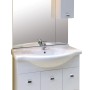 Mobile bagno bianco con specchio e armadietto per arredamento bagno.