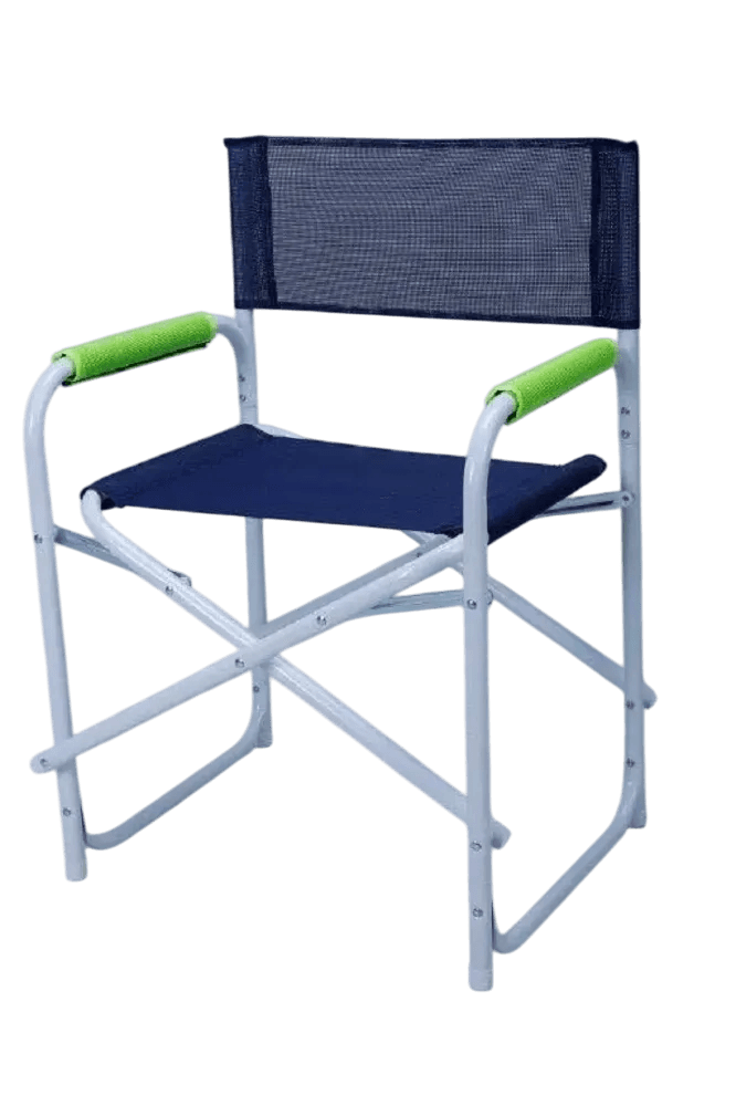 Sedia da giardino da regista in alluminio e textilene 56x48 cm H