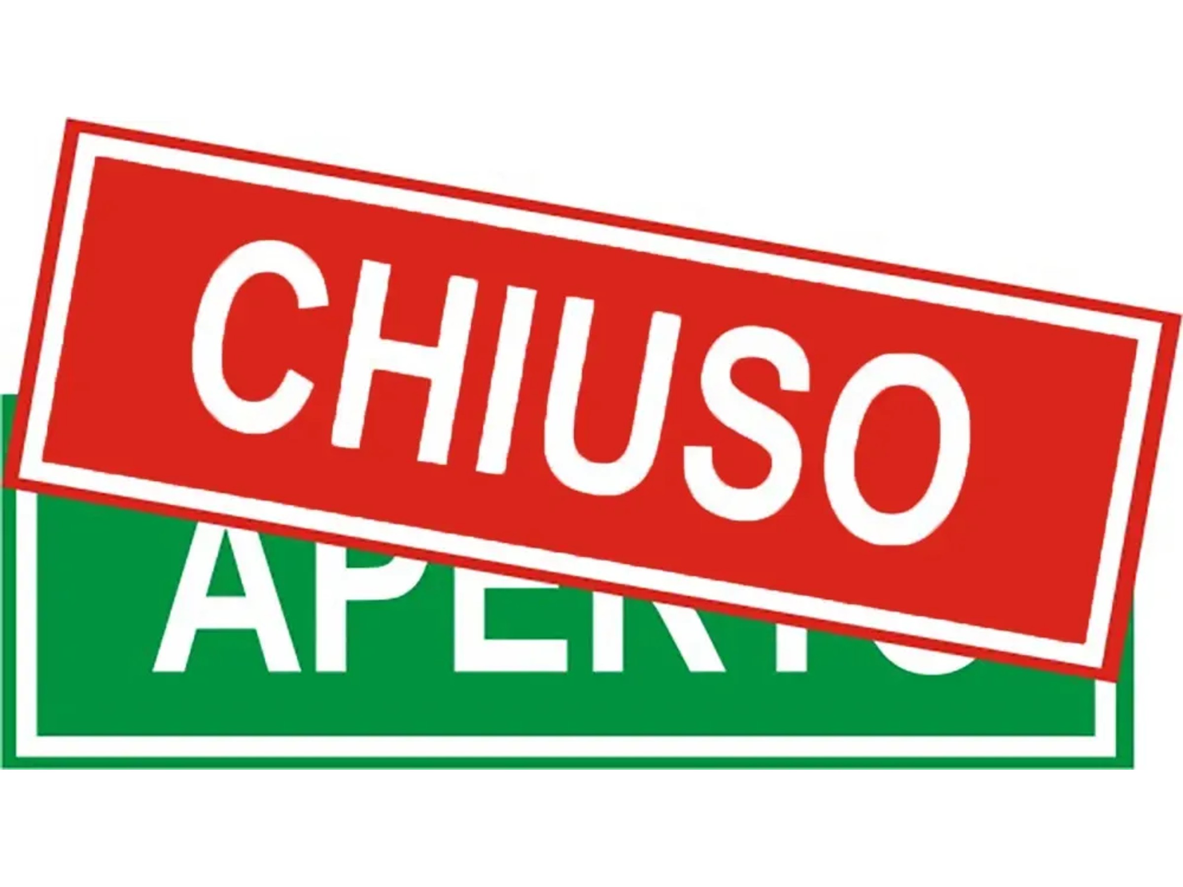 NUOBESTY Cartello Aperto/Chiuso Per Negozio - Targhetta In PVC Con Scritte Grandi, Da Appendere