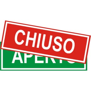 Segnale con display "Chiuso" (rosso) e "Aperto" (verde).