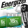 Energizer Extreme AAA 800mAh, batterie ricaricabili, confezione da 4, precaricate.