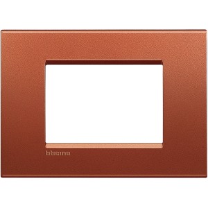 Placca/Cornice t.b.t. per interruttori e prese, effetto rame.