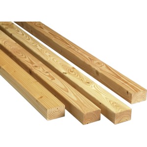 Listello di supporto in larice, 4,5x7x300 cm, per decking terrazza.