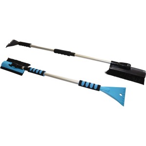 Spazzola da neve telescopica con raschietto per ghiaccio, estensibile da 77 cm a 122 cm, per una facile rimozione di ghiaccio e neve.