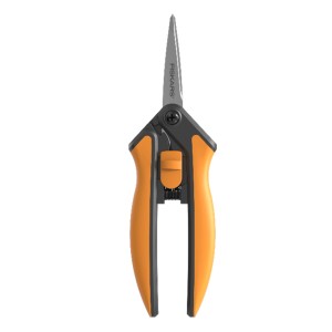 Forbici da giardino Fiskars Microtip SP130, arancio/nero, per tagli fini e potature precise.