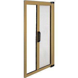 t.b.t. zanzariera scorrevole con telaio marrone.