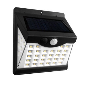 Segnapasso t.b.t. nero con pannello solare e sensore di movimento.