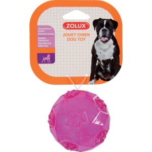 Giocattolo rosa per cuccioli di t.b.t. a forma di palla.