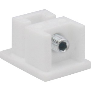 Terminale Mydeco, bianco, per set binario per tende Smart a 1 via.