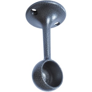 Staffa metallica per asta appendiabiti per montaggio a soffitto, parte della sistemazione cucina.