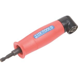 Attacco angolare LUX per avvitatori a batteria, ingranaggio angolare a 90° per aree difficili da raggiungere.