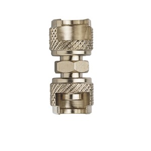 Giunto color ottone per accessori compressore.