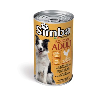 Simba Bocconi Adult cibo umido per cani con pollo e tacchino, lattina.