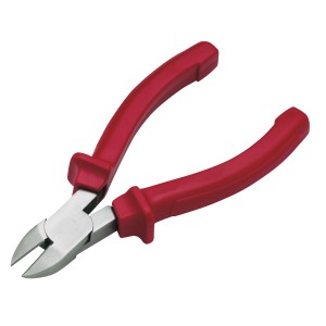Tronchese laterale da 160 mm con manici rossi, ideale per tagliare fili.