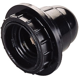 Portalampada nera t.b.t. per lampadine.