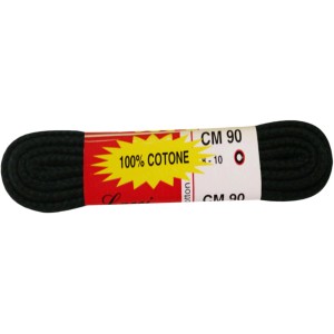 Lacci neri in cotone, lunghezza 90 cm, per scarpe da lavoro.