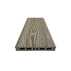 Piastrelle da esterno doga WPC WOOD double face grigio 161x2000 mm