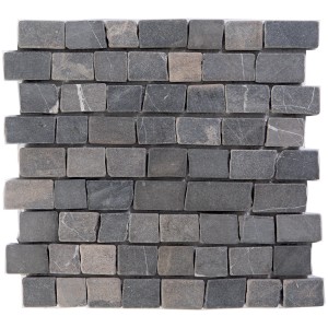 Piastrella mosaico grigia effetto pietra naturale per pareti e pavimenti.