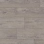 Pavimento in PVC effetto legno grigio-marrone. Piastrelle resistenti e facili da pulire.