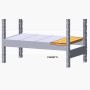 Pianetto zincato per scaffalatura Kompos 60x20 cm_2