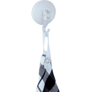 Wenko gancio a ventosa a leva, set da 2, bianco, con asciugamano. Pratico porta asciugamani per bagno e cucina.