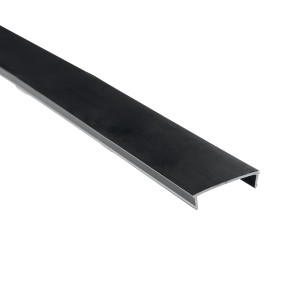 Profilo nero per sistema a binario t.b.t. per illuminazione flessibile.