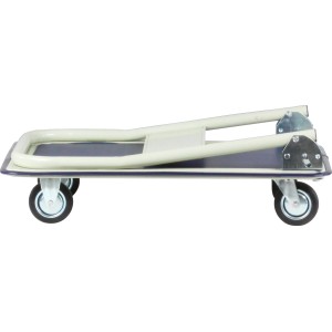 Carrello da officina t.b.t. piegato con ruote e maniglia.