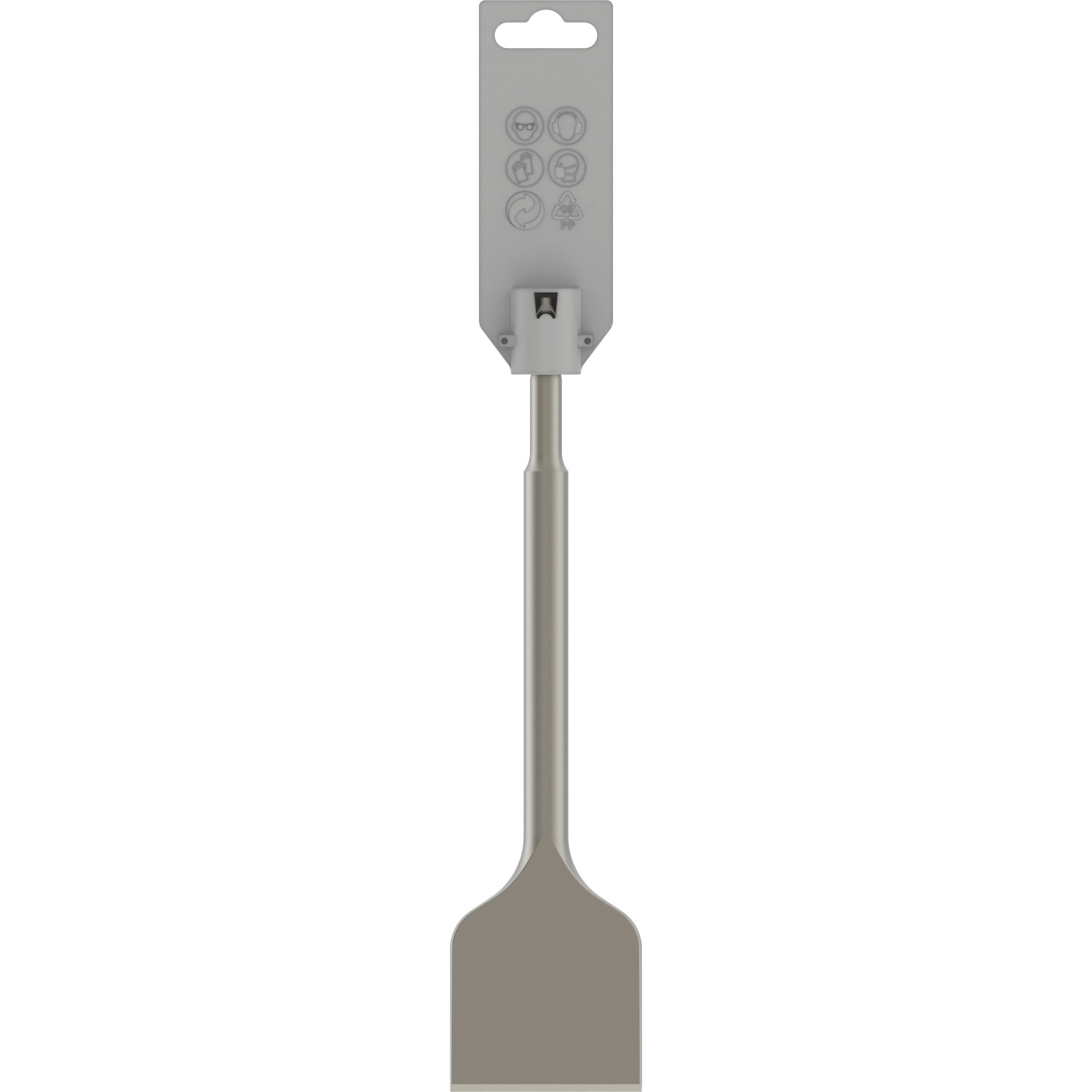 Scalpello a spatola Bosch SDS plus, 250 mm, per rimuovere intonaco e residui di cemento.