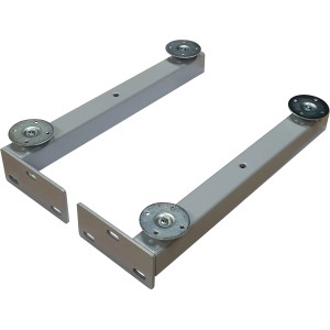 Gambe per mobili da bagno grigie, set da due pezzi.