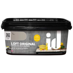 Secchio di pittura effetto decorativo grigia "Loft Original" per effetto cemento, adatta per pareti, pavimenti e docce.