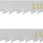 Due lame per seghetto alternativo LUX per legno, attacco a T, 75mm, per tagli grossolani.