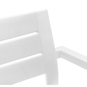 Sedia da giardino senza cuscino con braccioli Julie bianco