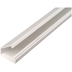 Canalina bianca per cavi per ambienti umidi, adatta per la posa di cavi elettrici.