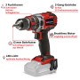 Trapano avvitatore a percussione a batteria Einhell TP-CD 18/50 Li-i BL Solo con batteria. Ideale per avvitare e forare.