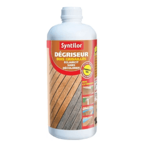 Sgrassatore per legno Syntilor per trattamento legno, flacone da 1 litro.