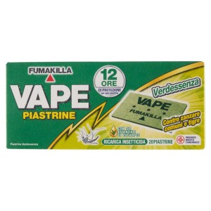Vape piastrine antizanzare, 20 pezzi, Verdessenza. Protezione insetti per la casa.