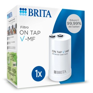 Filtro acqua BRITA ON TAP V-MF per rubinetto, riduce i batteri. 1 pezzo.