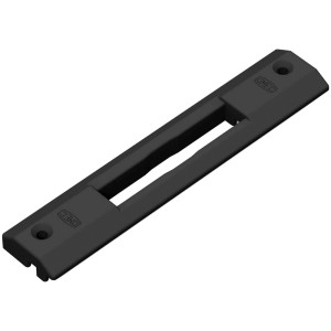 Contropiastra nera t.b.t. per serrature di porte e finestre.