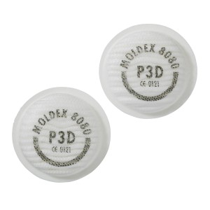 LUX Filtri P3, 2 pezzi per maschere respiratorie. Filtro antiparticolato contro aerosol solidi e liquidi.