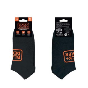 Calze da lavoro Black+Decker, 3 paia, taglia 39-42, ideali per abbigliamento da lavoro.