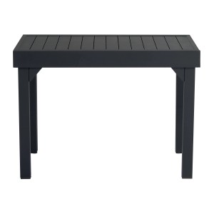 Tavolo da giardino nero per esterni.