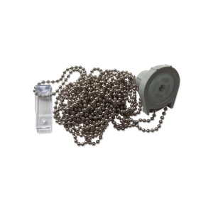 t.b.t. Comando a catena per tende a rullo e pacchetto, grigio, con catena e accessori.