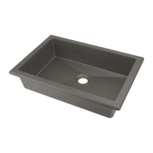 Lavabo da incasso granito Puerto Padre Idrostile 500x140 mm Antracite met