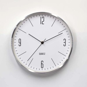 Orologio da parete Lira Ø 30x4 cm bianco ed argento