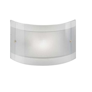 Applique t.b.t. bianca con paralume curvo.