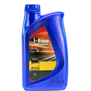 Contenitore blu da 1L di olio t.b.t. di Eni per tutti i carburanti.