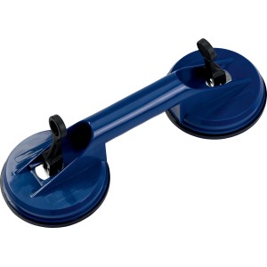 Sollevatore a ventosa blu LUX Classic a 2 tazze con maniglia per sollevare piastrelle e pannelli fino a 60 kg.