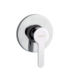 Miscelatore doccia t.b.t. lucido per montaggio a parete.